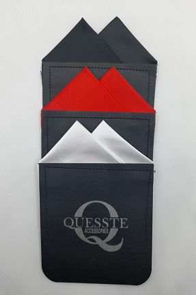 دستمال جیبی مشکی مردانه میکروفیبر Quesste Accessory - کد 936126970