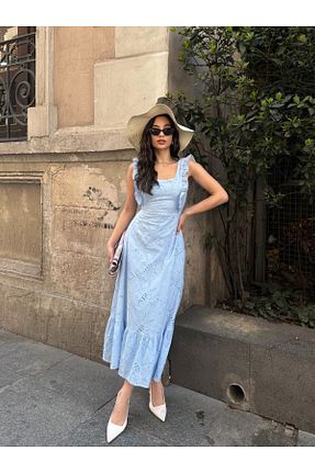 لباس آبی زنانه بافتنی BRGCLOTHING - کد 936119349