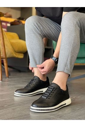 کفش کژوال مشکی مردانه چرم خالص MOR KUNDURA - کد 936129783
