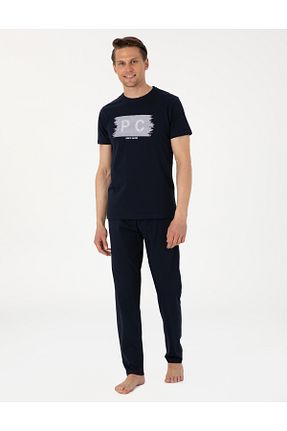 ست لباس راحتی سرمه ای مردانه چاپی Pierre Cardin - کد 936188005