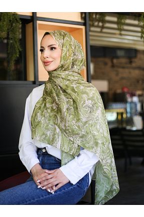 روسری سبز پنبه ای efdal şal eşarp - کد 936239200