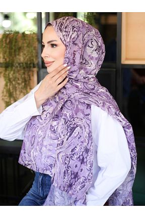 روسری بنفش پنبه ای efdal şal eşarp - کد 936161640