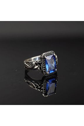 انگشتر نقره سرمه ای مردانه زیرکن TAYFUNSİLVER - کد 936239753