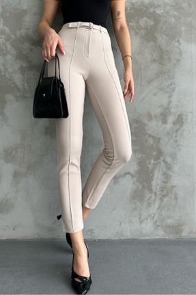 شلوار بژ زنانه لیکرا macharel jeans - کد 782778265