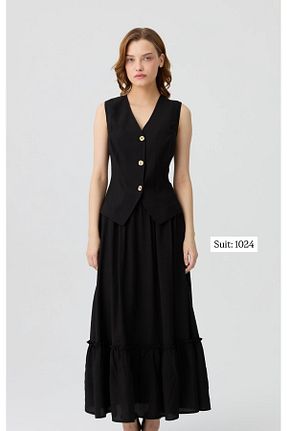 ست بالاتنه و پائین تنه مشکی زنانه پنبه ای dilara kavasoğlu butik - کد 936166478