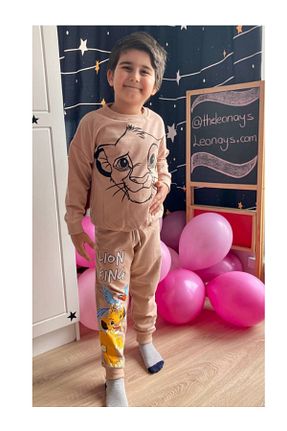 ست بالاتنه و پائین تنه بژ بچه گانه بافتنی Leonays - کد 936676119