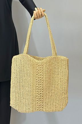 کیف ساحلی بژ زنانه حصیر Remsa Mayo - کد 936173059