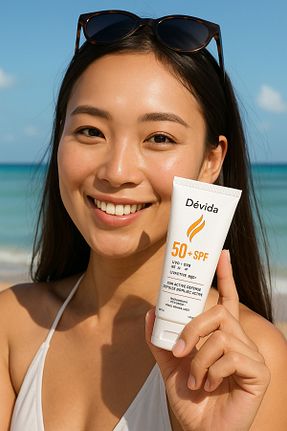 کرم ضد آفتاب صورت SPF 50 + Devida - کد 926220187