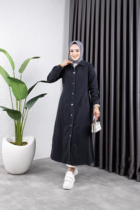 ترنچکت حجاب مشکی زنانه پنبه پلی استر HARMAN BUTİK - کد 872466478