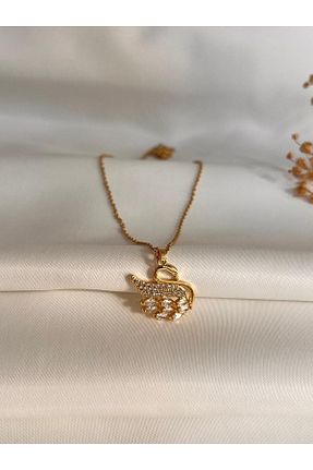 گردنبند استیل ( فولاد ) زرد زنانه استیل (فولاد) VELMORIA - کد 897393853