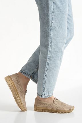 بابت بژ زنانه چرم خالص MOKKASHOES - کد 935323527