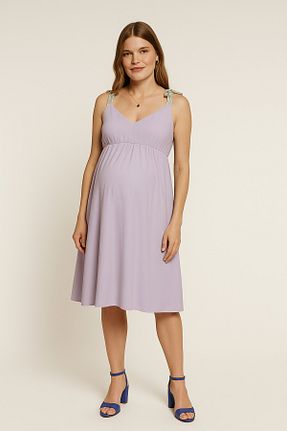 لباس بارداری بنفش بافتنی Lyn Mama - کد 922752332