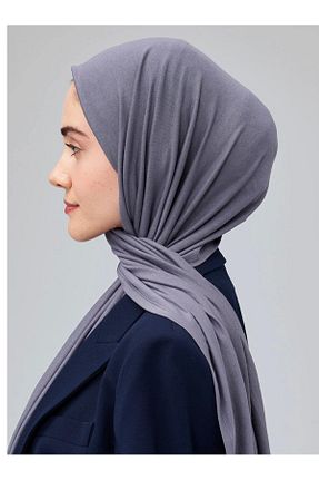 شال طوسی زنانه پنبه پلی استر Modakaşmir - کد 672439304