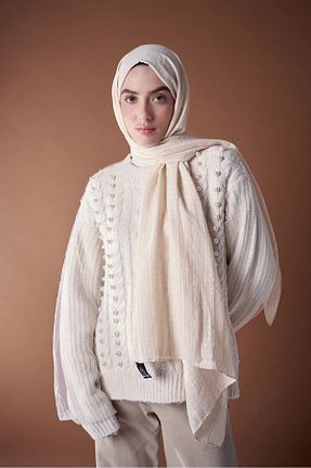 شال بژ زنانه پنبه پلی استر Modakaşmir - کد 456458650