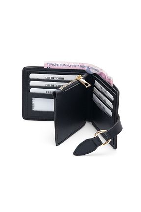 کیف پول مشکی زنانه ابعاد کوچک Womancraft - کد 798974094
