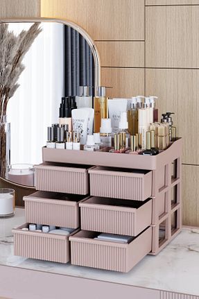 نظم دهنده جواهرات و آرایش صورتی پلاستیک Pufwin Home - کد 809006050
