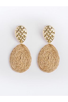 گوشواره جواهر قهوه ای حصیر Jimmy Key - کد 903978725