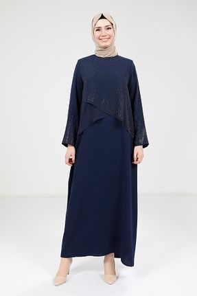 لباس حجاب سرمه ای زنانه رگولار Beyza - کد 936247150