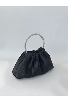 کیف پورتفوی و کلاچ مشکی زنانه پارچه ای posst bag - کد 933071300