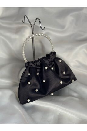 کیف پورتفوی و کلاچ مشکی زنانه پارچه ای posst bag - کد 933035152