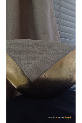 پرده زمینه بژ کتان venedik home - کد 899733737