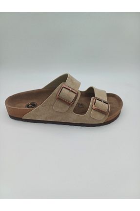 دمپائی بژ مردانه چرم مصنوعی Slipper - کد 936249164