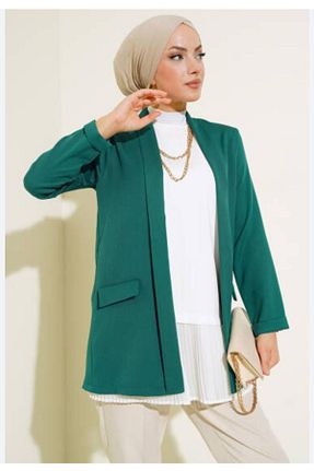 کت بلیزر سبز زنانه بافتنی VOGUEMET - کد 936230747
