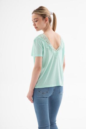 بلوز سبز زنانه ساده Fashion Friends - کد 936258249