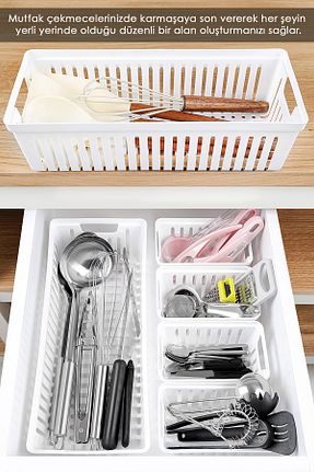 نظم دهنده کمد سفید پلاستیک Meleni Home - کد 936254566