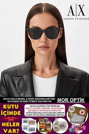 عینک آفتابی مشکی زنانه 54 Armani Exchange - کد 936265818
