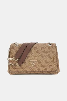 کیف دوشی بژ زنانه پلی اورتان Guess - کد 797952830