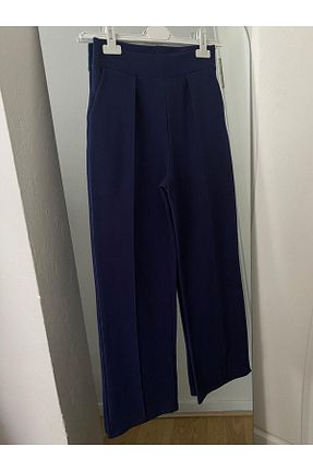 شلوار پارچه ای سرمه ای زنانه بلند ZA STORE - کد 833736477