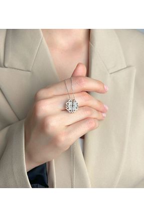 گردنبند نقره طوسی زنانه 925 عیار Şimal Silver - کد 935451758