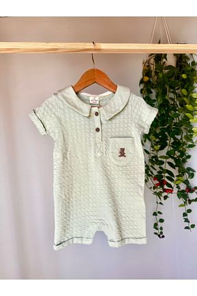 سرهمی سبز بچه گانه آستین کوتاه HEPSİ BEBEK - کد 936733244