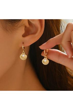 گوشواره جواهر متالیک مروارید monalisatoka - کد 935998086