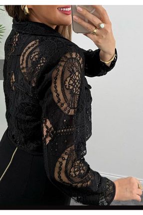 کت مشکی زنانه کراپ SHOP MY - کد 936439338
