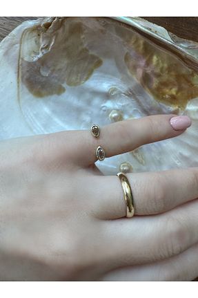 انگشتر استیل (فولاد) زرد زنانه روکش طلا Gilia Jewelry - کد 936464903