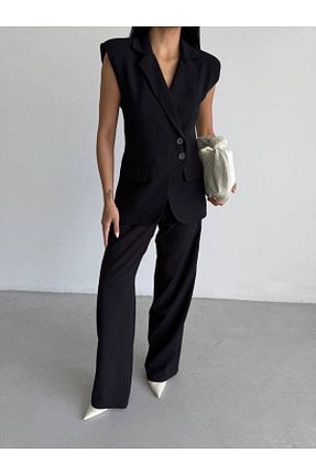 ست بالاتنه و پائین تنه مشکی زنانه بافتنی Castivo Fashion - کد 936480322