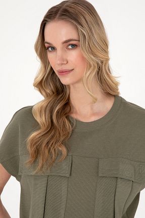 تیشرت سبز زنانه یقه دوچرخه U.S. Polo Assn. - کد 936484536