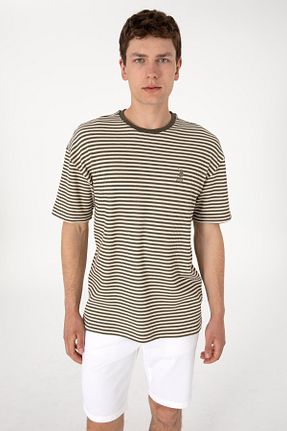 تیشرت قهوه ای مردانه یقه دوچرخه U.S. Polo Assn. - کد 936484364