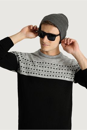 پلیور مشکی مردانه ساده Kiğılı - کد 762925108