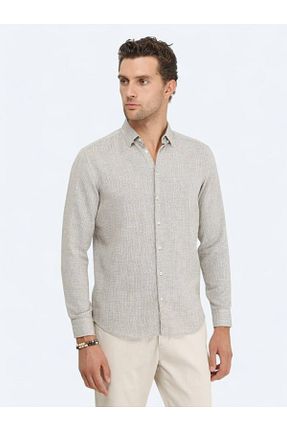 پیراهن خاکی مردانه رگولار Kip - کد 695790356