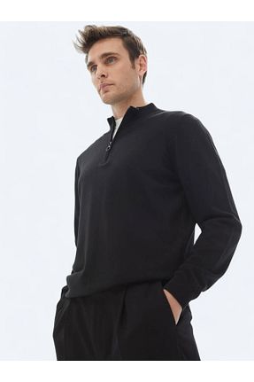 پلیور مشکی مردانه طرح دار Kip - کد 859989515