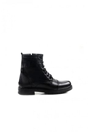 بوت / نیم بوت مشکی مردانه چرم خالص Pierre Cardin - کد 411324248