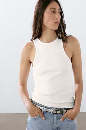 بلوز سفید زنانه ساده Massimo Dutti - کد 936502350