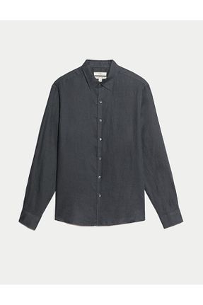 پیراهن طوسی مردانه رگولار Marks & Spencer - کد 936525026