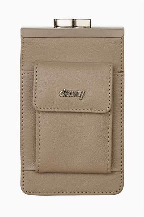 کیف پول قهوه ای زنانه سایز متوسط DAMY - کد 322558805