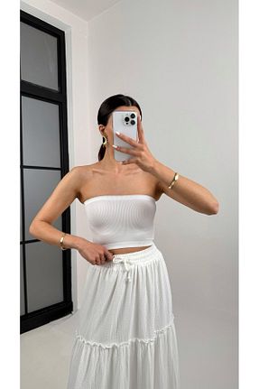 بلوز سفید زنانه کراپ Gaus - کد 936509680