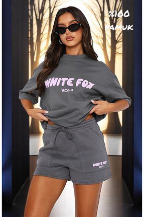 تیشرت طوسی زنانه یقه دوچرخه The Champ Clothing - کد 935641383