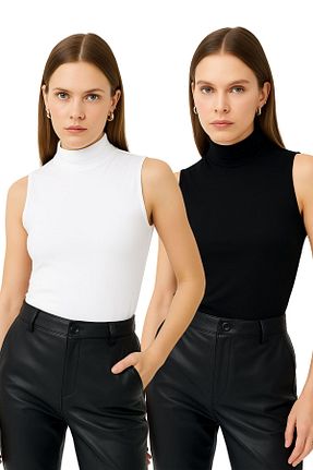 بادی مشکی زنانه یقه نیم ماهیگیر modavingo - کد 936509476